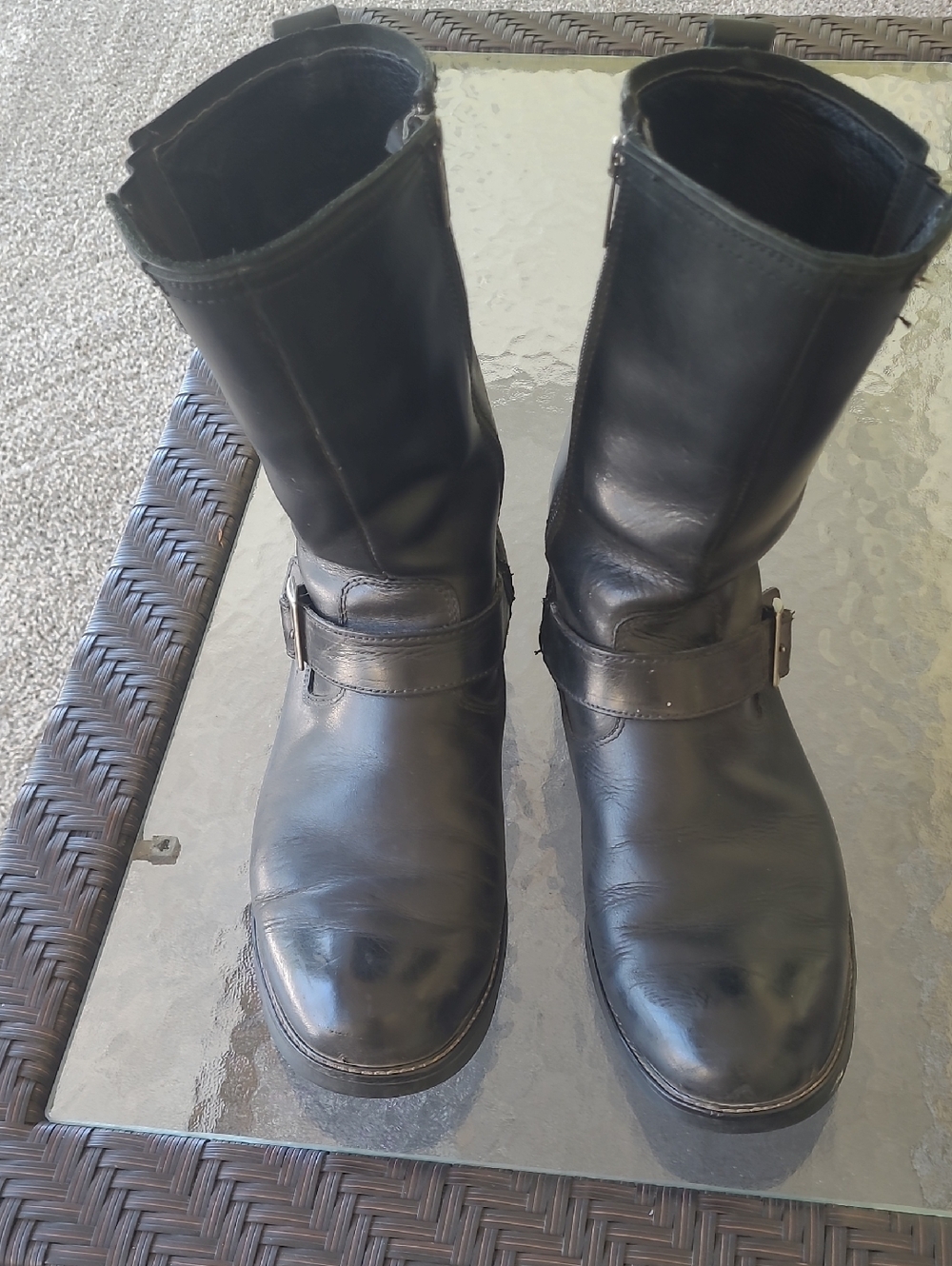 Harley-Davidson Black Leather Harness Boots